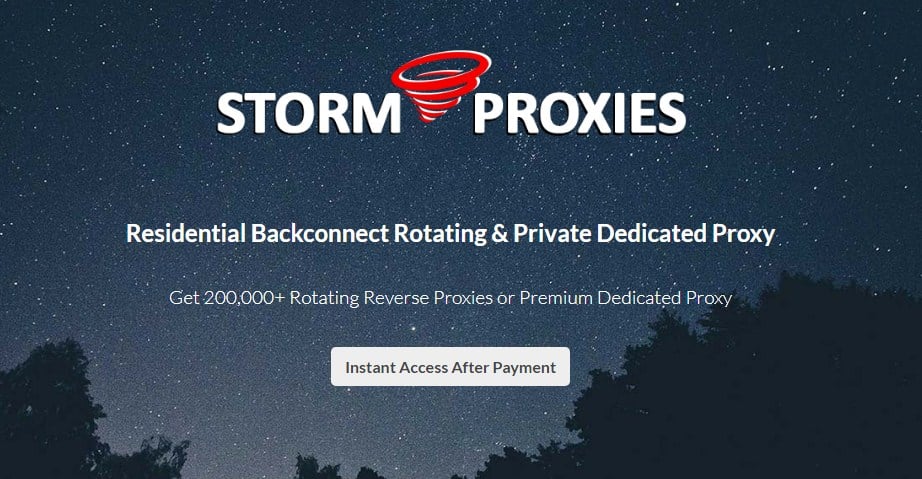 Прокси сервис Storm Proxies