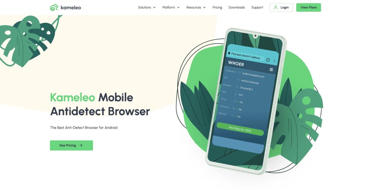 Антидетект-браузер Kameleo