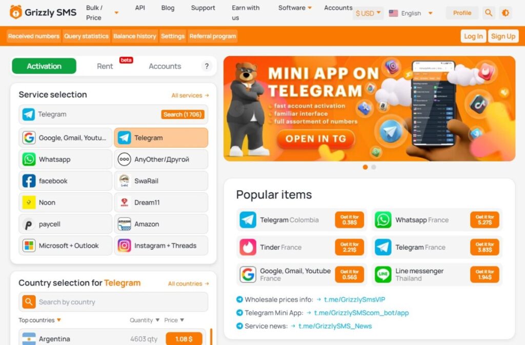 Grizzly SMS (grizzlysms.com)